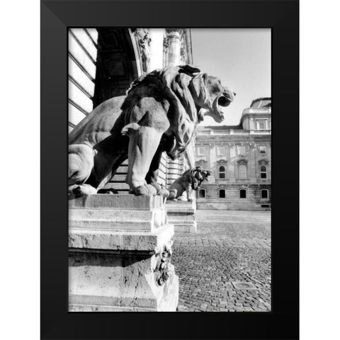Standing Guard Royal Palace Black Modern Wood Framed Art Print by DeNardo, Laura