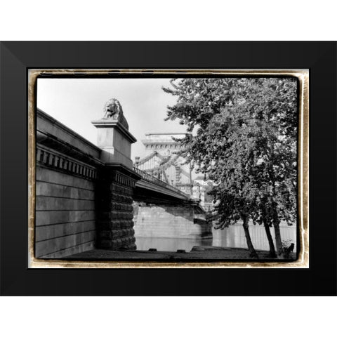 Crossing the Danube River Black Modern Wood Framed Art Print by DeNardo, Laura