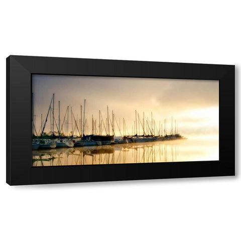 Marina Morning I Black Modern Wood Framed Art Print by Head, Danny