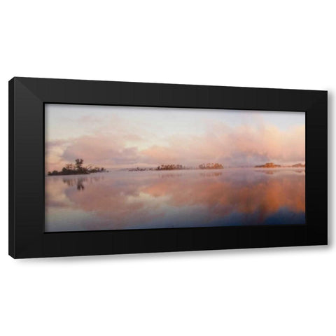 The Islands Panorama Black Modern Wood Framed Art Print by Head, Danny