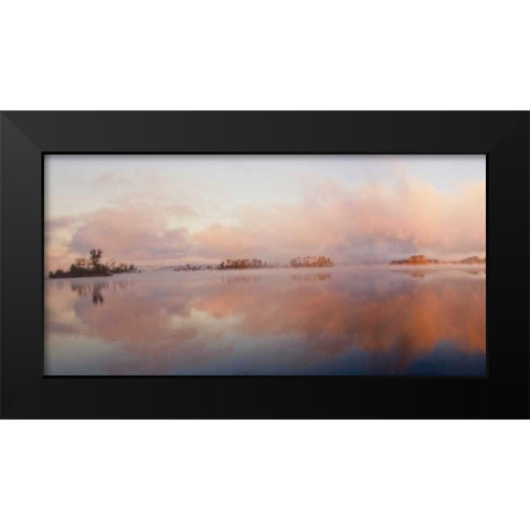 The Islands Panorama Black Modern Wood Framed Art Print by Head, Danny