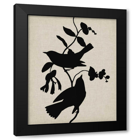 Audubon Silhouette IV Black Modern Wood Framed Art Print by Vision Studio