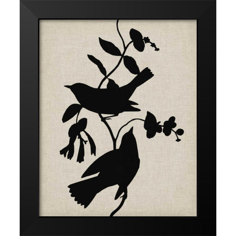 Audubon Silhouette IV Black Modern Wood Framed Art Print by Vision Studio