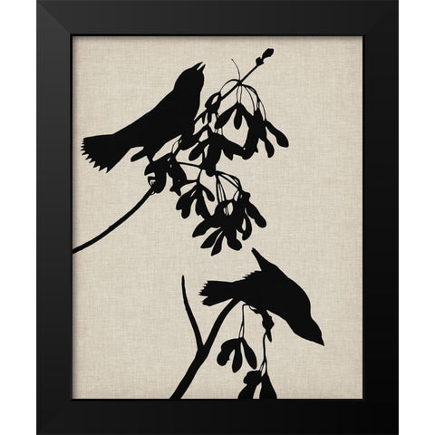 Audubon Silhouette VI Black Modern Wood Framed Art Print by Vision Studio