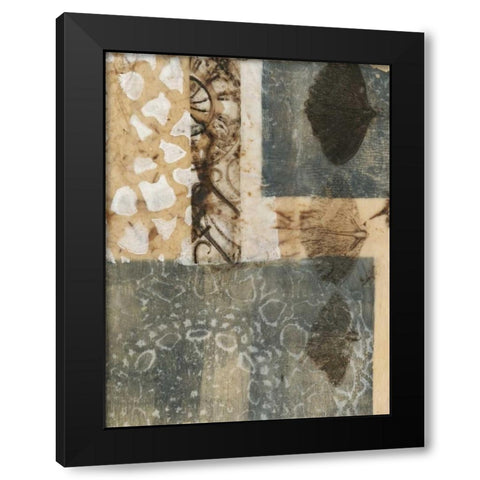 Ginkgo Fossil II Black Modern Wood Framed Art Print with Double Matting by Goldberger, Jennifer