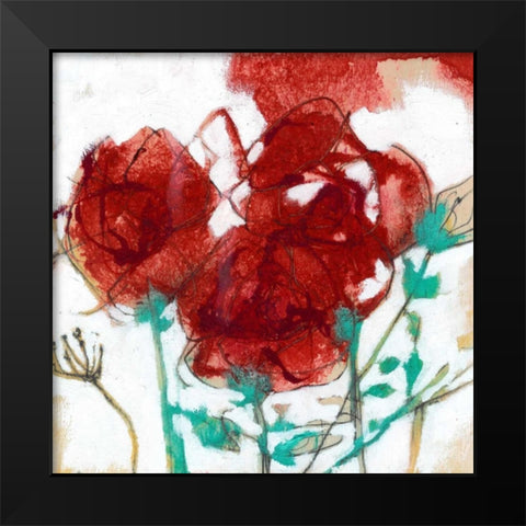 Flower Expression I Black Modern Wood Framed Art Print by Goldberger, Jennifer