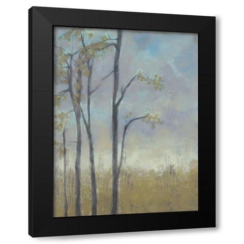 Tree-Lined Wheat Grass II Black Modern Wood Framed Art Print with Double Matting by Goldberger, Jennifer