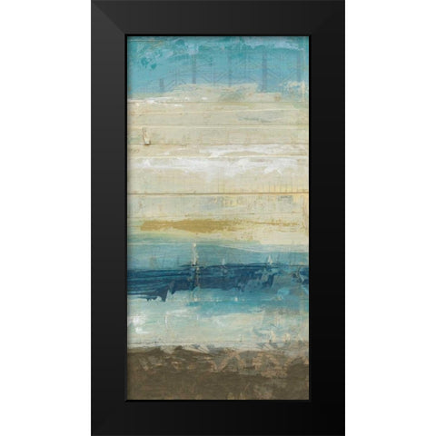 Ocean Strata II Black Modern Wood Framed Art Print by Vess, June Erica