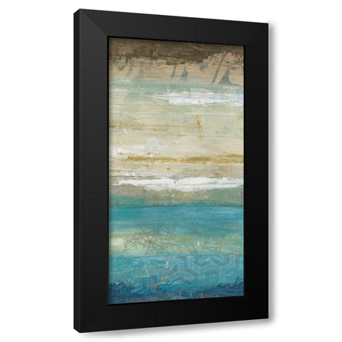 Ocean Strata III Black Modern Wood Framed Art Print with Double Matting by Vess, June Erica
