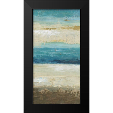 Ocean Strata IV Black Modern Wood Framed Art Print by Vess, June Erica