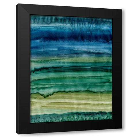 Merging IV Black Modern Wood Framed Art Print with Double Matting by Harper, Ethan