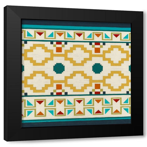Southwest Geometry II Black Modern Wood Framed Art Print with Double Matting by Vess, June Erica