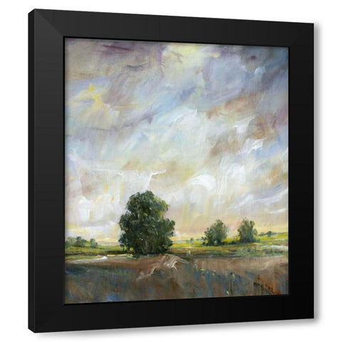 Amber Glow I Black Modern Wood Framed Art Print with Double Matting by OToole, Tim