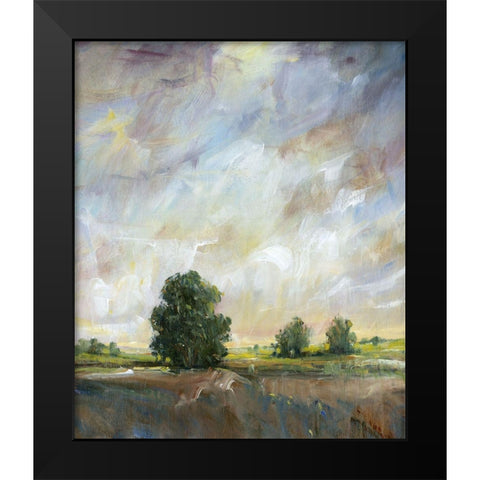 Amber Glow I Black Modern Wood Framed Art Print by OToole, Tim