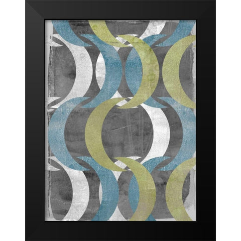 Geometric Repeat II Black Modern Wood Framed Art Print by Goldberger, Jennifer