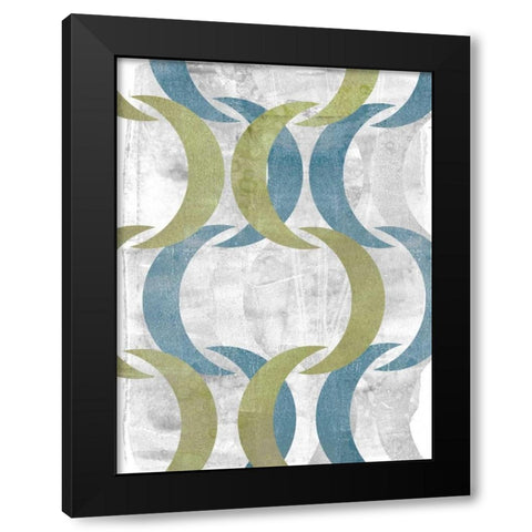 Geometric Repeat IV Black Modern Wood Framed Art Print by Goldberger, Jennifer