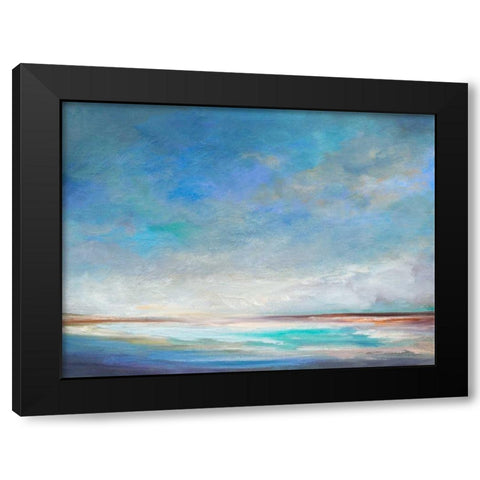 Shimmering Light Black Modern Wood Framed Art Print with Double Matting by Finch, Sheila