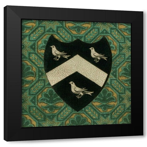 Noble Crest II Black Modern Wood Framed Art Print by Vision Studio