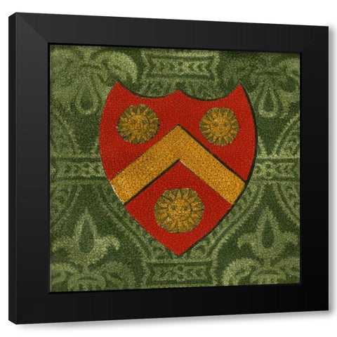 Noble Crest V Black Modern Wood Framed Art Print by Vision Studio