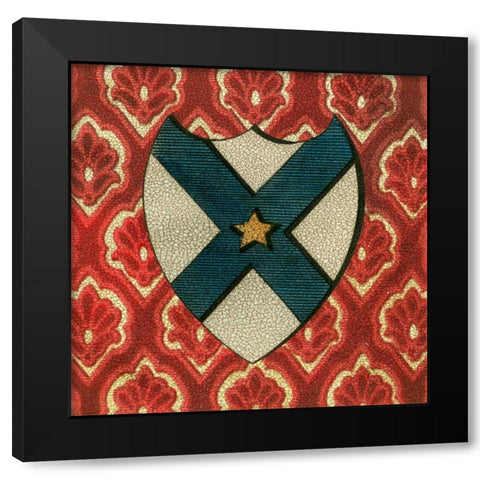 Noble Crest VII Black Modern Wood Framed Art Print with Double Matting by Vision Studio