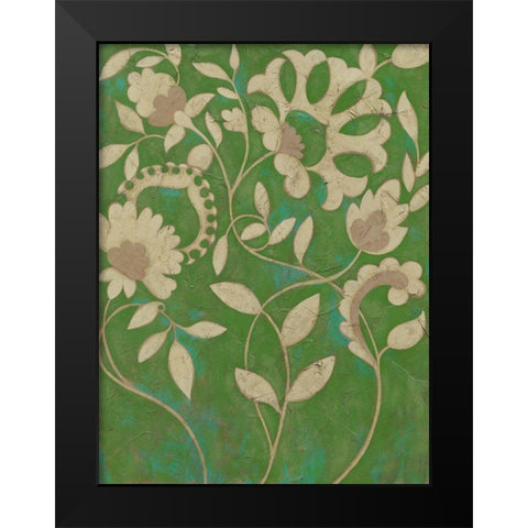 Flourishing Vine II Black Modern Wood Framed Art Print by Zarris, Chariklia