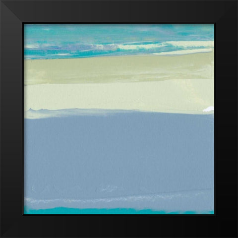 Blue Coast I Black Modern Wood Framed Art Print by Gordon, Sharon