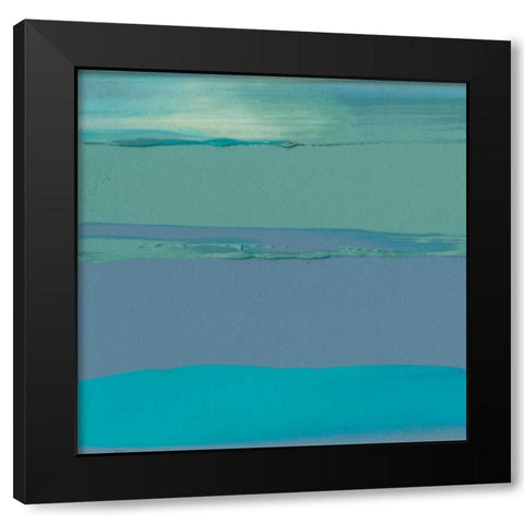 Blue Coast II Black Modern Wood Framed Art Print by Gordon, Sharon