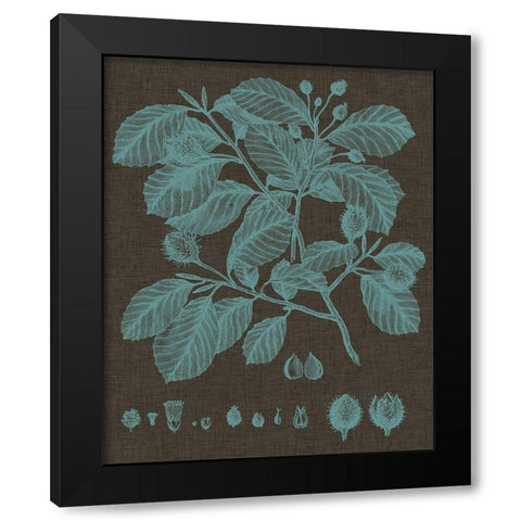 Shimmering Leaves III Black Modern Wood Framed Art Print with Double Matting by Vision Studio