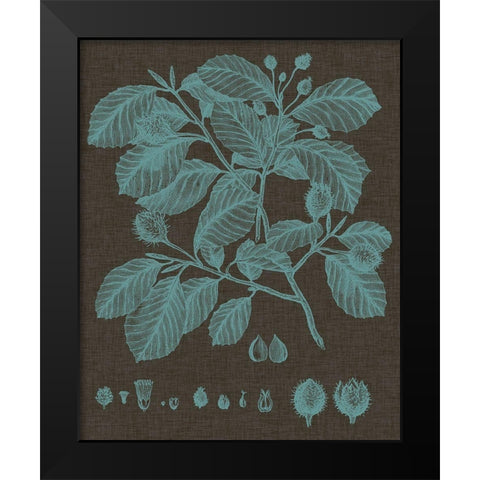 Shimmering Leaves III Black Modern Wood Framed Art Print by Vision Studio