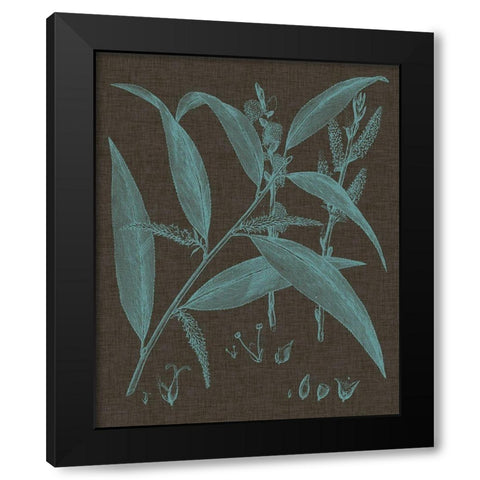 Shimmering Leaves IV Black Modern Wood Framed Art Print with Double Matting by Vision Studio