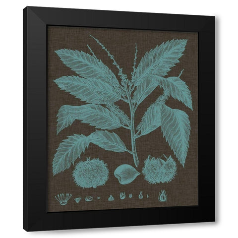 Shimmering Leaves V Black Modern Wood Framed Art Print by Vision Studio
