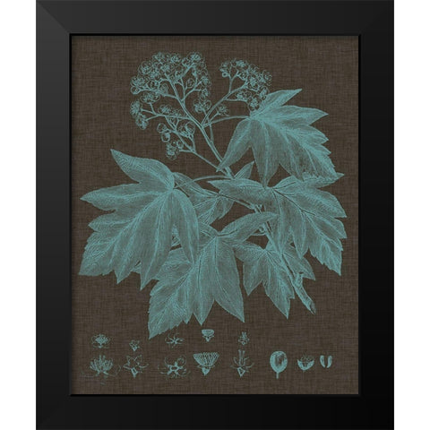 Shimmering Leaves VIII Black Modern Wood Framed Art Print by Vision Studio