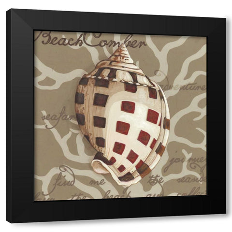 Seaside Sonnet I Black Modern Wood Framed Art Print with Double Matting by Vess, June Erica