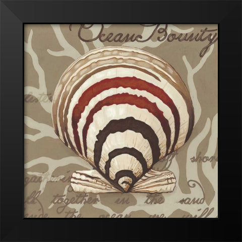 Seaside Sonnet II Black Modern Wood Framed Art Print by Vess, June Erica