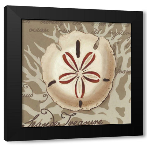 Seaside Sonnet III Black Modern Wood Framed Art Print by Vess, June Erica