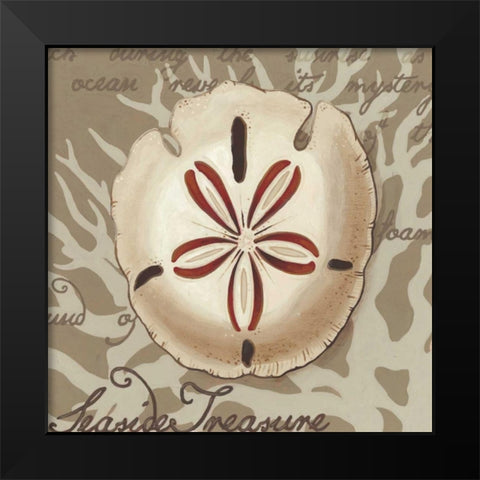 Seaside Sonnet III Black Modern Wood Framed Art Print by Vess, June Erica