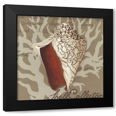 Seaside Sonnet IV Black Modern Wood Framed Art Print with Double Matting by Vess, June Erica