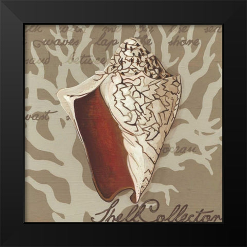 Seaside Sonnet IV Black Modern Wood Framed Art Print by Vess, June Erica