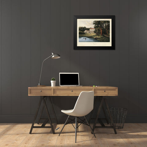 The English Countryside I Black Modern Wood Framed Art Print by Hakewill, James
