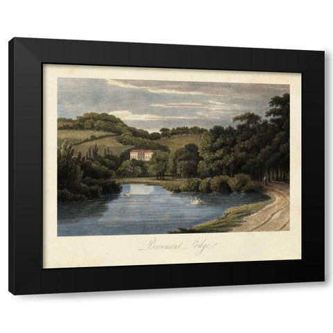 The English Countryside III Black Modern Wood Framed Art Print with Double Matting by Hakewill, James