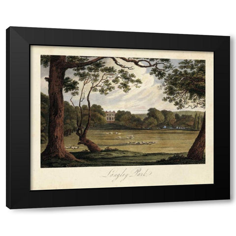 The English Countryside IV Black Modern Wood Framed Art Print by Hakewill, James
