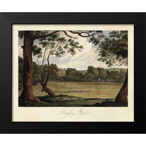 The English Countryside IV Black Modern Wood Framed Art Print by Hakewill, James