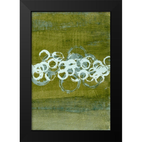 Green Orbs II Black Modern Wood Framed Art Print by McMullen, Charles