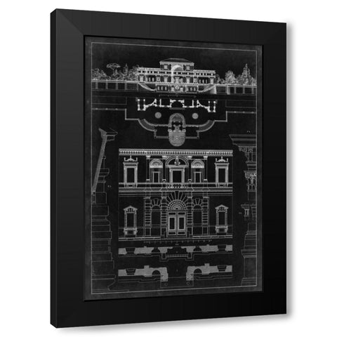 Graphic Architecture III Black Modern Wood Framed Art Print by Vision Studio