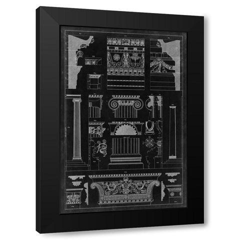 Graphic Architecture IV Black Modern Wood Framed Art Print with Double Matting by Vision Studio