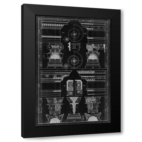 Graphic Architecture V Black Modern Wood Framed Art Print by Vision Studio