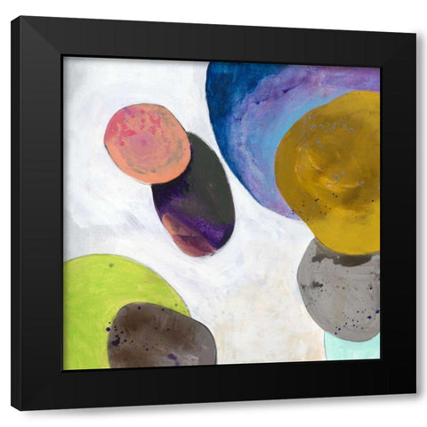 Orbe Aura I Black Modern Wood Framed Art Print with Double Matting by Jasper, Sisa