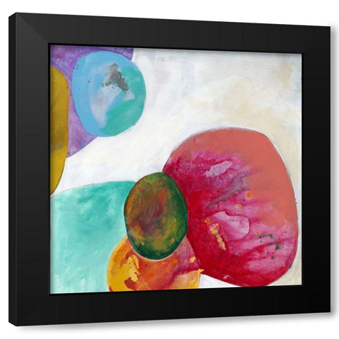 Orbe Aura III Black Modern Wood Framed Art Print with Double Matting by Jasper, Sisa