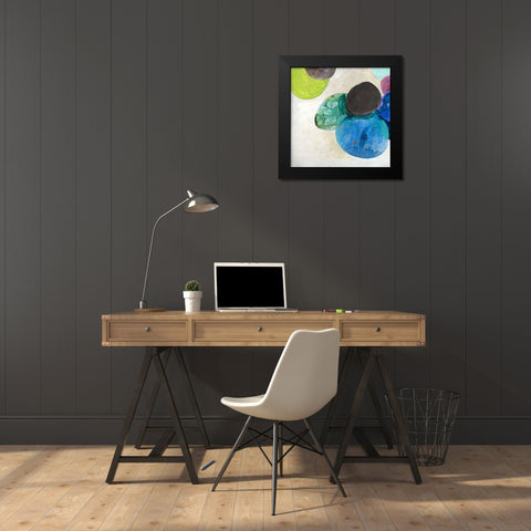 Orbe Aura IV Black Modern Wood Framed Art Print by Jasper, Sisa