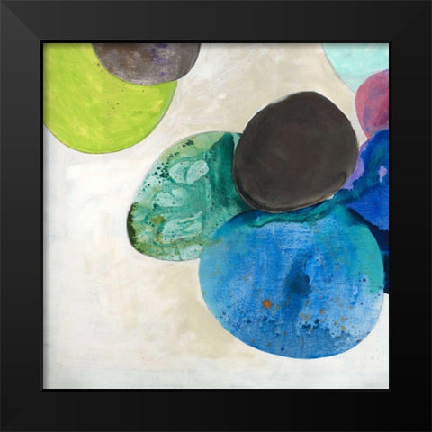 Orbe Aura IV Black Modern Wood Framed Art Print by Jasper, Sisa